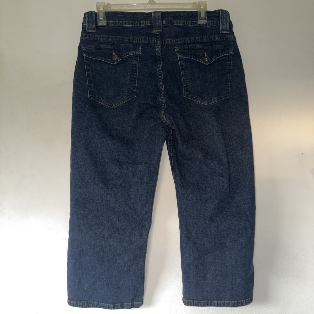 Lee Riders Women's Jean Capri Dark Blue No Gap Waist - Picture 6 of 6